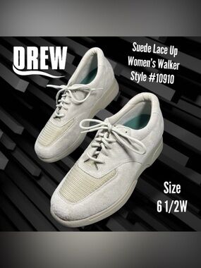 Drew Women’s Lace Up Suede Orthopedic Walker Size 6.5 Putty Tan Oyster